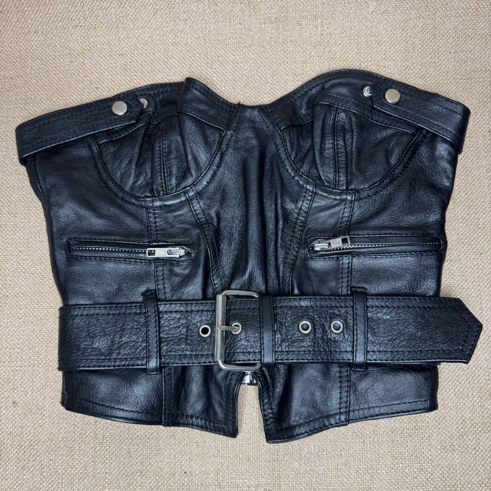 Rat & Boa Black Leather Corset - Picture 6 of 10